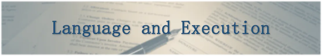 Language and execution